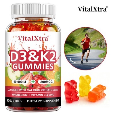 Vitamin D3+K2 Gummibärchen  Wohltuend für die Herzgesundheit und das Immunsystem