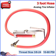 Milton 503 Heavy-duty Analog Tire Inflator with Pressure Gauge, 3' Hose Single