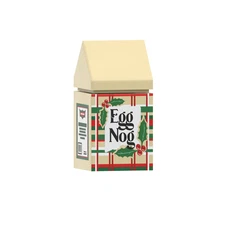 Egg Nog Carton  - Christmas - Custom Printed - Minifg - 1x1 Brick - Brick City
