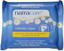 Natracare Organic Cotton Intimate Wipes (12 Wipes)