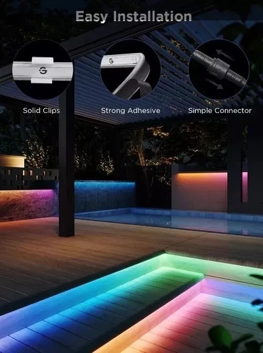 GOVEE H6173 Outdoor Smart LED Strip Light 65.5 ft (20m) IP65 Waterproof - Z03 - Picture 5 of 6