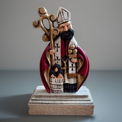 Maria Lea Cerda Saint Nicholas of Bari Sculpture Venezuelan Folk Art Christian