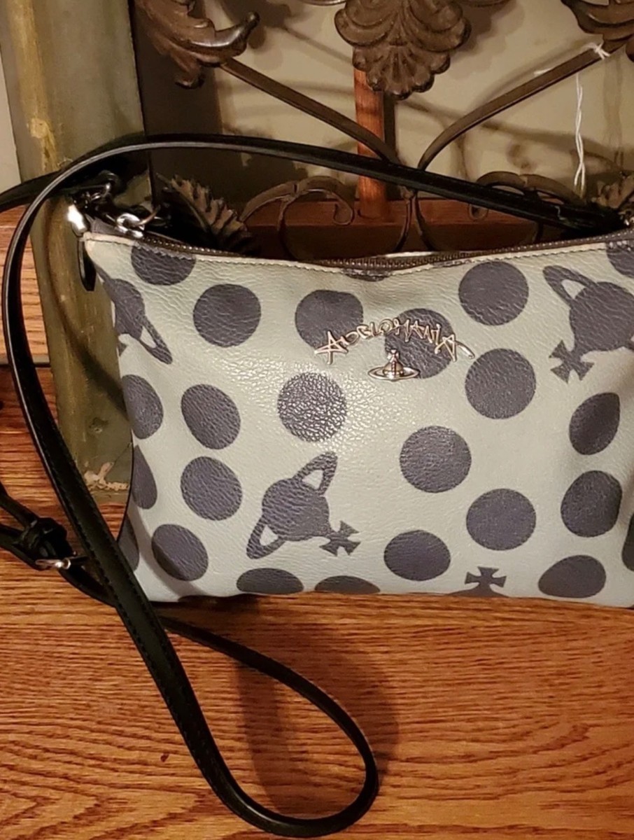 Vivienne Westwood Blue w/ Black Polka-dot Anglomania Messenger