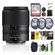 Nikon NIKKOR Z DX 18-140mm f/3.5-6.3 VR Compact Zoom Lens (20104) Bundle