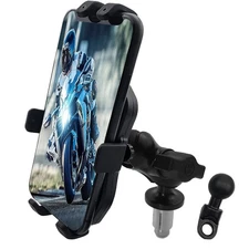 Motorcycle Phone Mount GPS Navigation Bracket Mobile Phone Holder Fork Stem f...