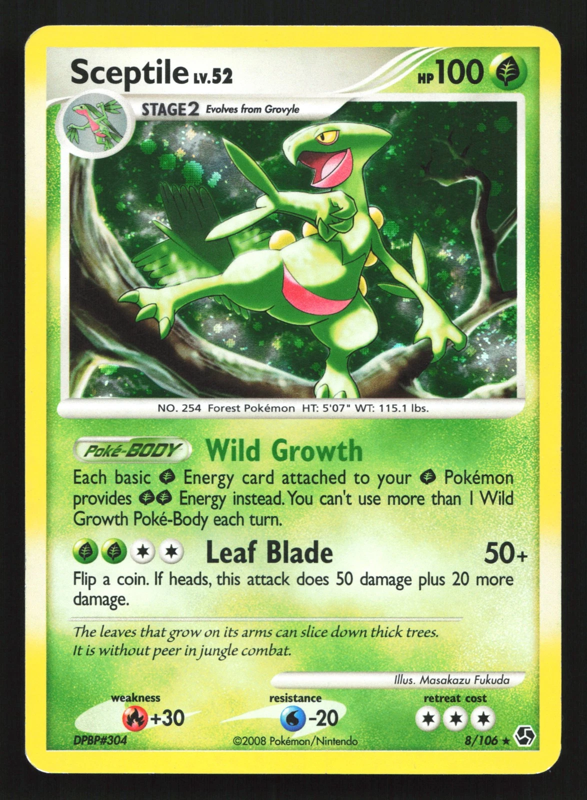 Sceptile 8/106 Great Encounters Holo Rare Pokemon Card