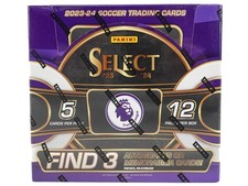 2023 24 Panini Select Soccer Epl Hobby Box Factory Sealed 12 Packs 3 Hits