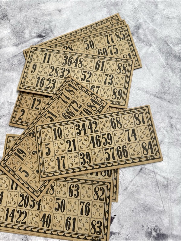 Vintage LOTTO Board Game Cards Lot of 18 DIY crafts, junk journal scrapbook