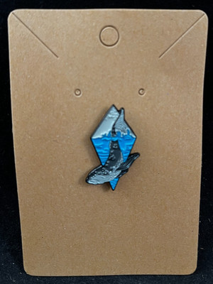 Humpback Whale - Enamel Pin - Novelty - Animals - About 1 Inch High
