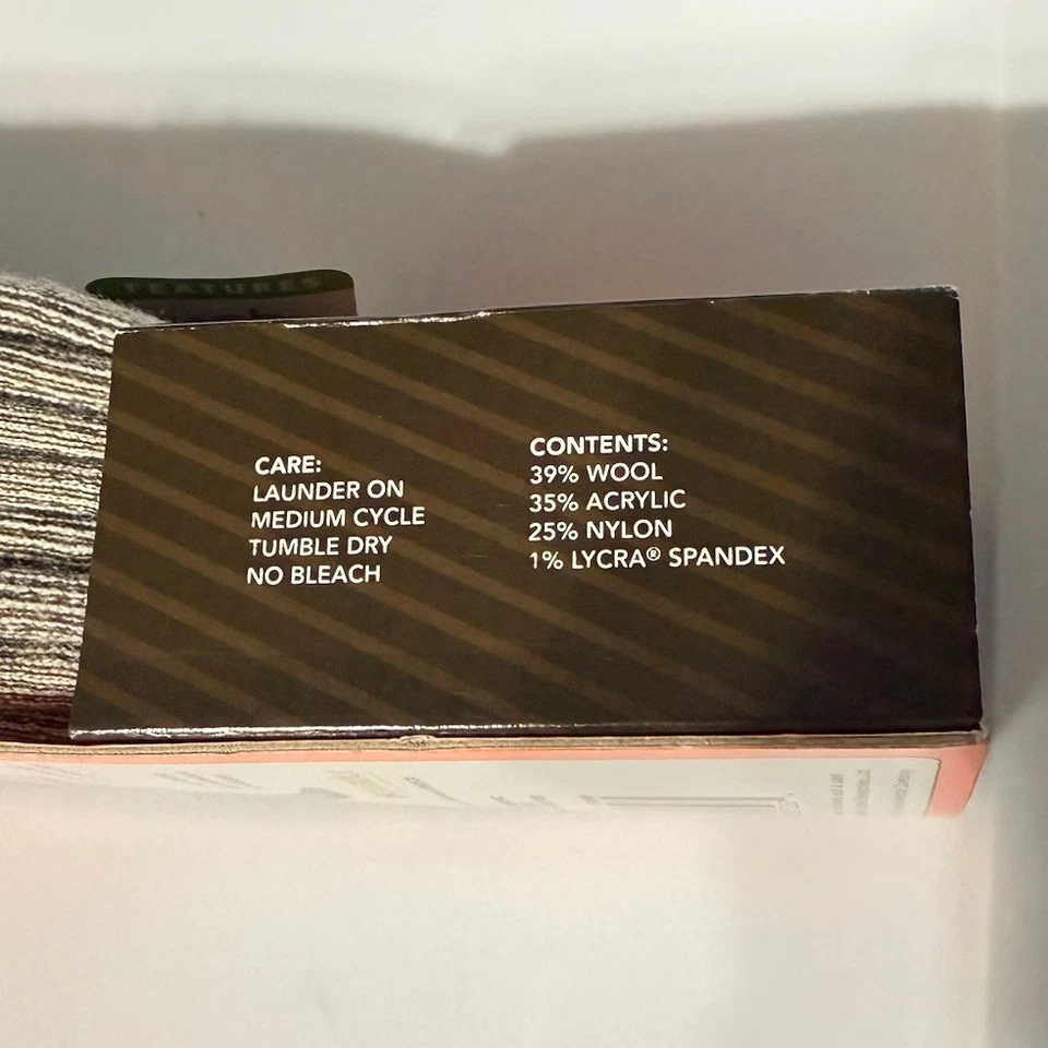 2 Pair Realtree Socks Wool Blend Size L Brown w Silvadur Hunting Hiking USA Made - Image 4 of 4