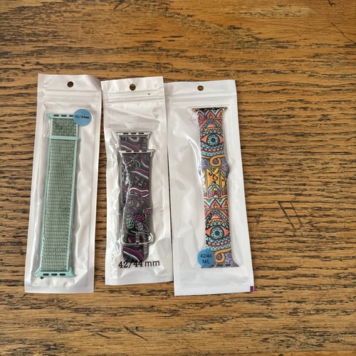 Three Watch Band For Apple Watch; 42/44 mm, New In Sealed Package - 第 1/1 張圖片