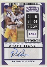 2020 Contenders Draft Picks College Ticket Blue Foil Patrick Queen #223 Auto 0u7