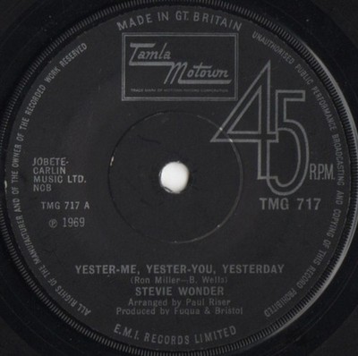 Stevie Wonder - Yester-Me, Yester-You, Yesterday / I'd Be A Fool Right Now (7...