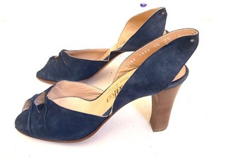 Sandales en daim bleu Shalako 35 Made in Italy