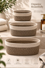 3 Storage Baskets for Organizing Bins Shelf