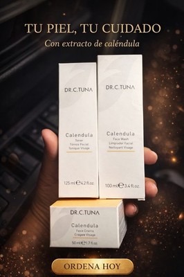 DR.C.TUNA Calendula Skin Care Set - Toner 125ml, Face Wash 100ml, Cream 50ml