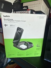NEW Belkin Qi2 15W 3-in-1 Wireless Pad/Stand - Black Sealed Free Shipping