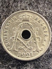 1921 BELGIUM 10 Centimes - GREAT Coin!! KM# 69 SHIPS FREE!