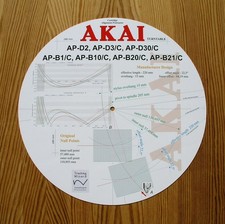 Akai AP-B  AP-D Series Turntable Tonearm Cartridge Alignment Protractor