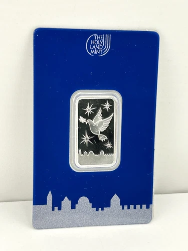 10 Gram Fine .999 Silver Bar Holy Land Mint Israel in Assay