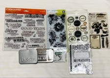 Fiskars 7 Piece Clear Stamp Set in Other Cans 0541aa