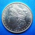 1891-CC MORGAN SILVER DOLLAR, UNCIRCULATED. HIGH GRADE.