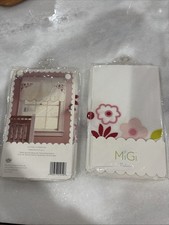 2 MiGi Floral Pink-White Valance Window Covering 22" H x 44" L New in Packaging