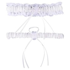 2 Pieces Garters for Bride, Elastic Lace Bridal Garter Bride Wedding Supplies...