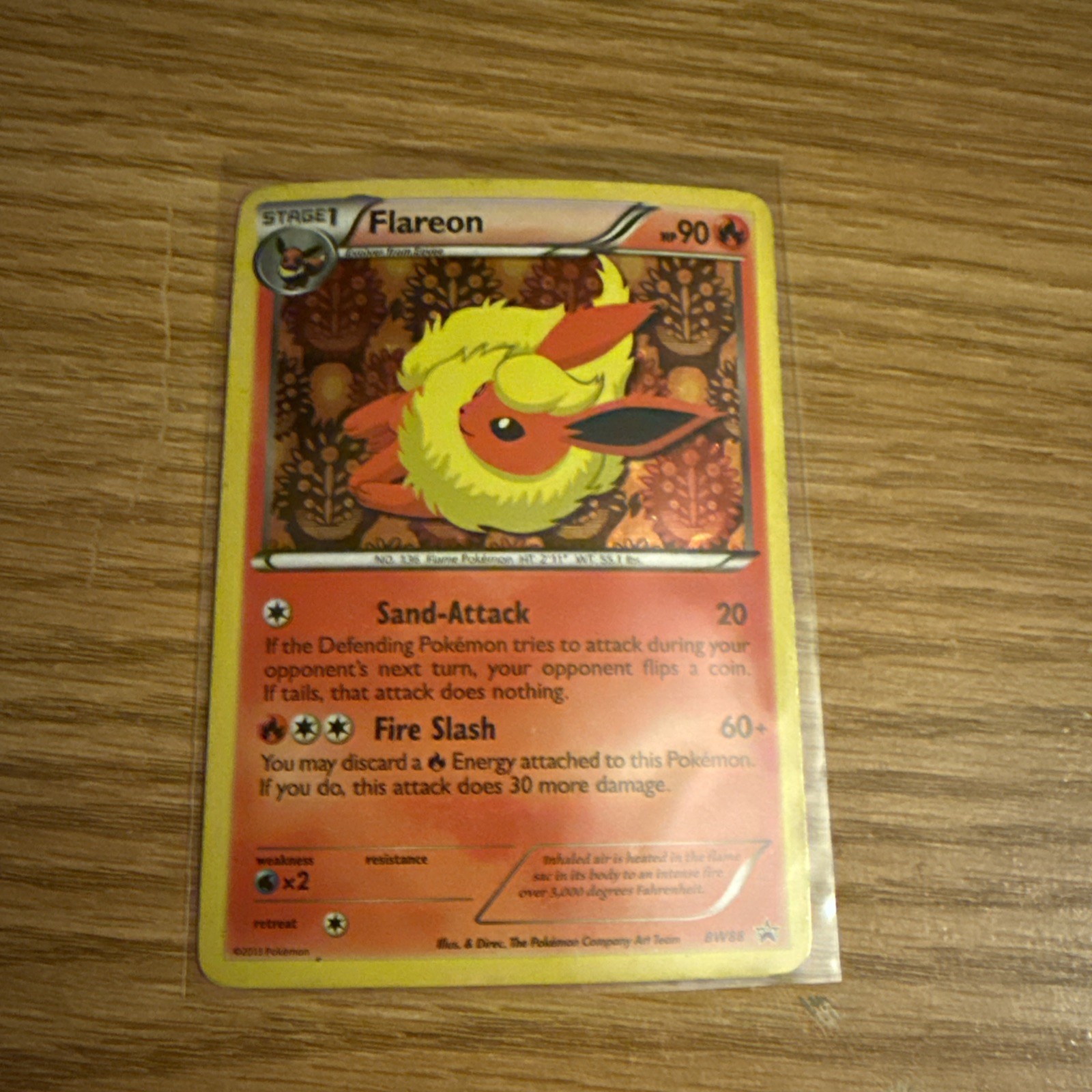 2013 Pokemon TCG: Flareon BW88 Holo Black & White Promo Holo Rare Card