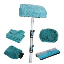 12FT Car Wash Brush with Long Handle, Car Cleaning Kit with Soft Wash Brush,