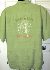 TOMMY BAHAMA S/S Silk Hawaiian Shirt Palm Island Classic 2004 Men's XL EUC 