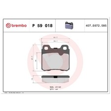 Satz Bremsbeläge Bremsklötze hinten für Opel Astra F T92 Calibra A C89 | 2425