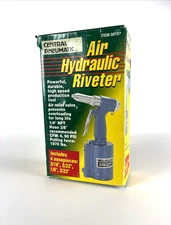 Central Pneumatic Air Hydraulic Riveter w/ 4 Nose Pieces -  00167 - New