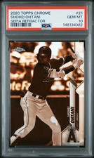 2020 Topps Chrome Shohei Ohtani #21 Sepia Refractor PSA 10 Gem LA Angels
