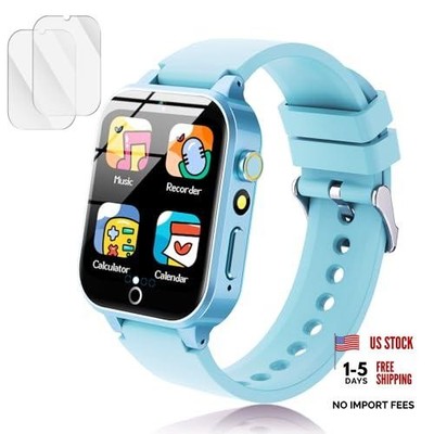Smart Watch for Kids, with 26 Puzzle Games, Touch Screen, HD Camera, Soft Blue