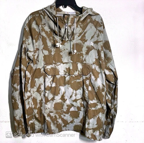 Pull militaire THE NORTH FACE imprimé classe V olive rétro teinture imprimé grand homme