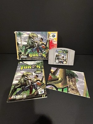 Turok: Dinosaur Hunter (Nintendo 64, 1997) CIB Complete w/ Manual & Poster! N64