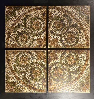 Vtg 1977 Clay Italian Floor Tiles Avocado Olive Green Mediterranean Mosaic Look.