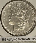 1886-P AU/UNC Morgan Silver Dollar~NO RESERVE~  Private Collection #1696