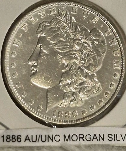 1886-P AU/UNC Morgan Silver Dollar~NO RESERVE~  Private Collection #1696