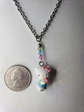 hello kitty charm necklace jewelry fairy Sanrio with heart wand.