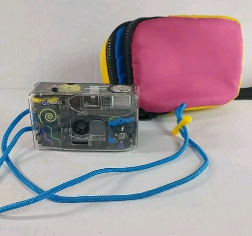 GoPhotos Neons Transparent Designer 35mm Film Camera With A 27mm Wide Angle Lens - Picture 18 of 18