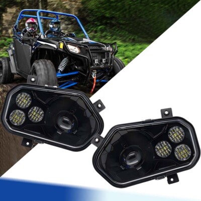 ATV LED Headlight Kit Hi/Lo for Polaris RZR 800 / 900 /570 Ranger