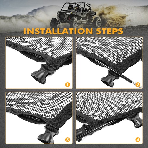 NICECNC Window Nets Mesh Left + Right For Polaris RZR XP 1000 2014 2015-2023 - Picture 8 of 11