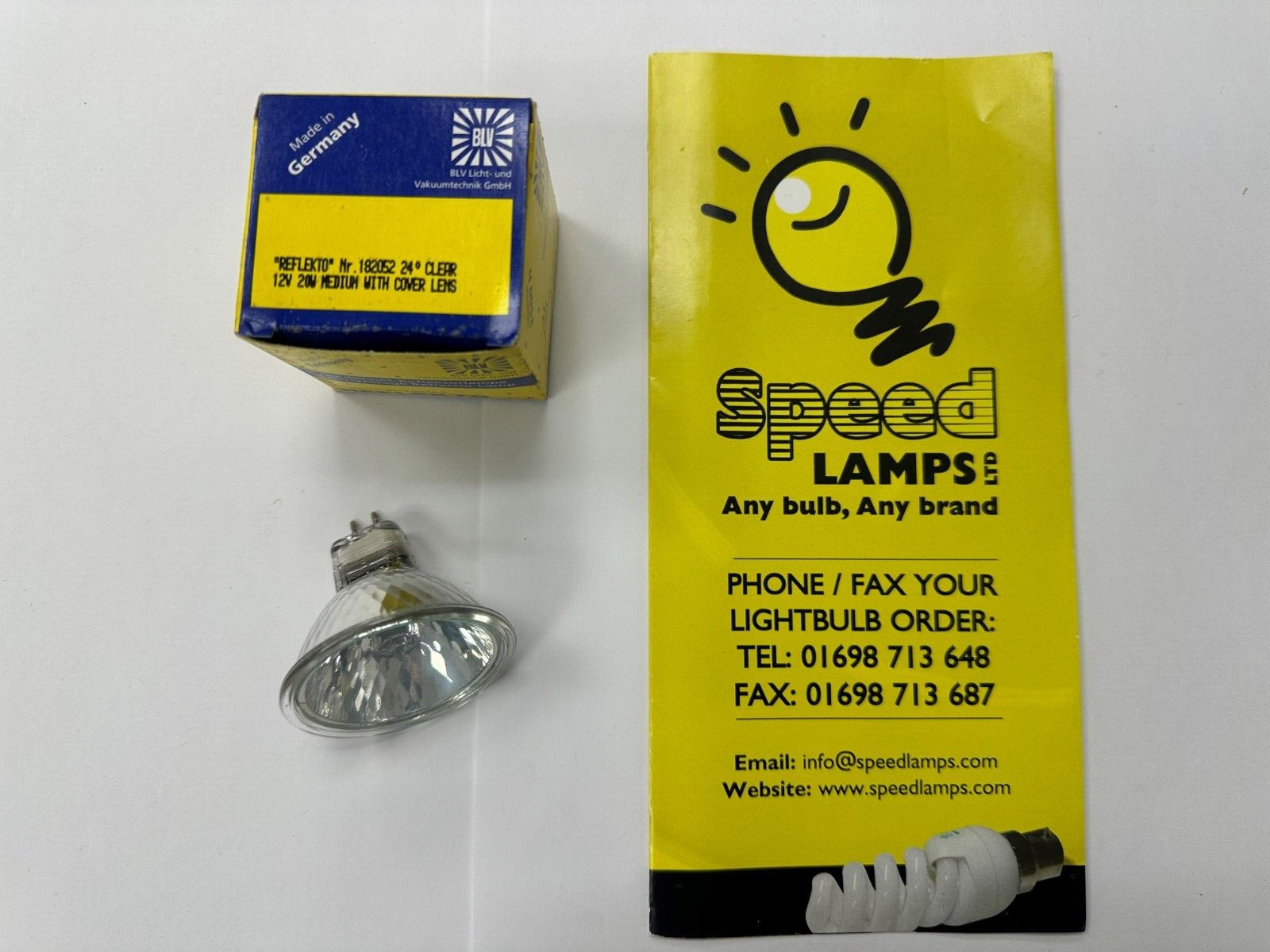 BLV MR16 12V 20W HALOGEN DICHROIC 182052 24 DEGREE DIMMABLE