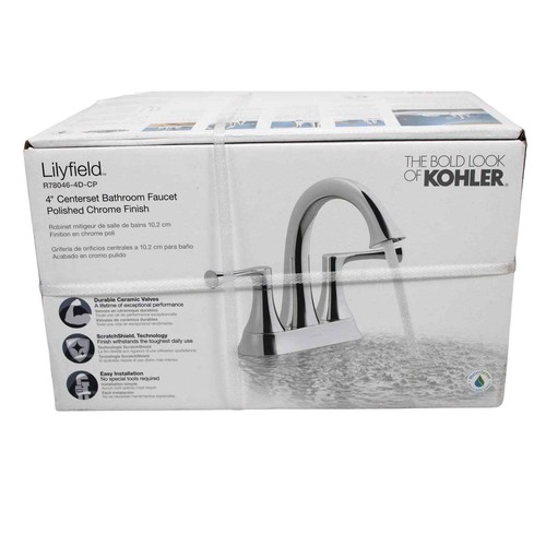 Kohler Lilyfield R780464DCP Centerset Bathroom Sink Faucet Chrome
