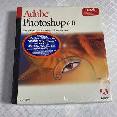 Adobe Photoshop 6.0 Upgrade for Mac  - New Sealed - Please READ
