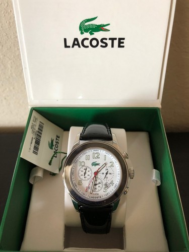 NUOVO Lacoste Donna Orologio in Pelle Nera 2000378 | eBay