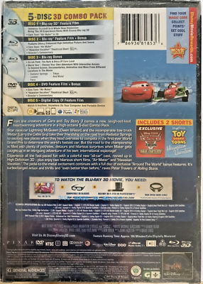 Cars 2 (3D, DVD, Blu-Ray) Target Collector's Combo Pack w