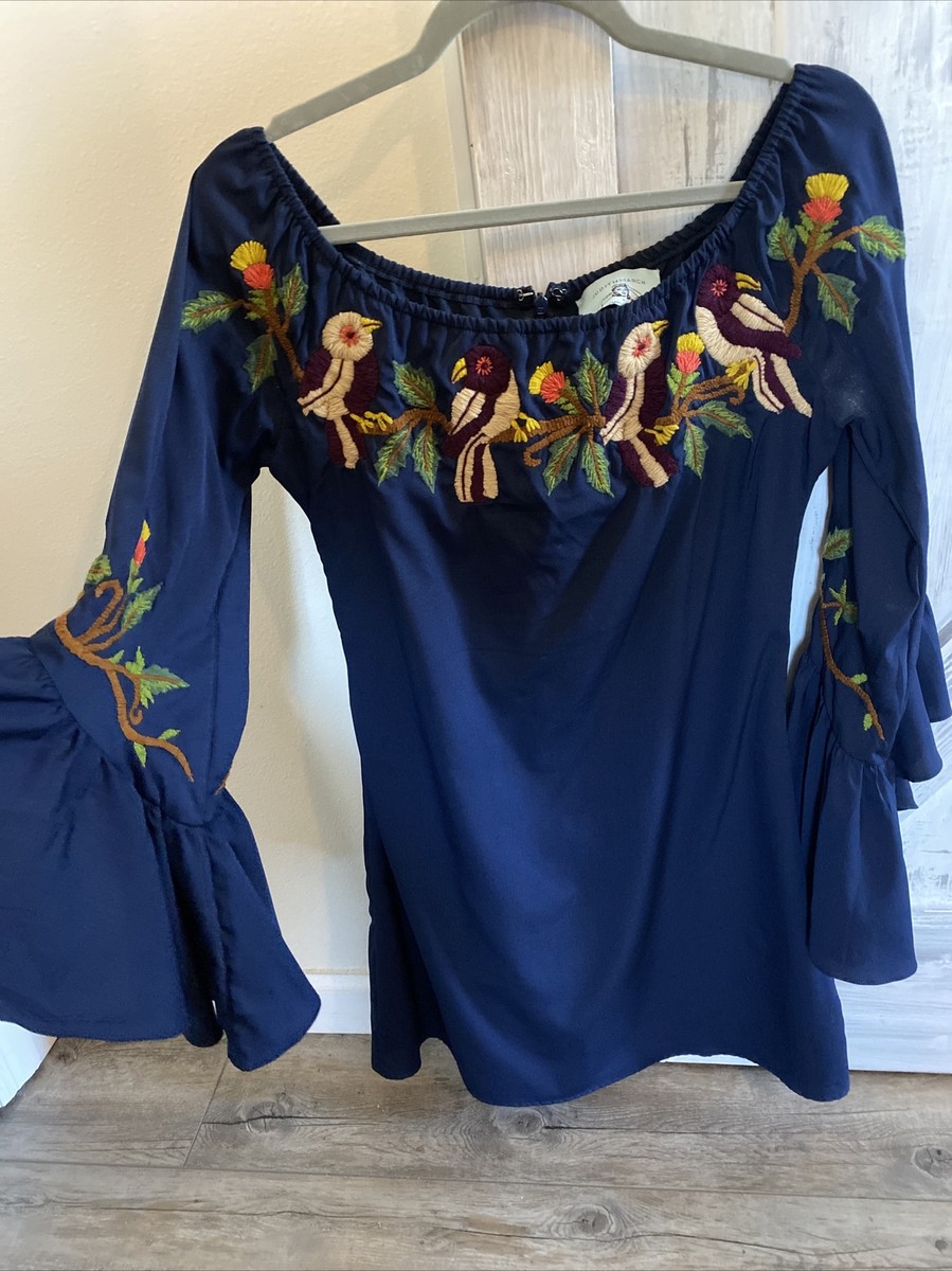 judith march blue dress JUDITH MARCH Blue Eyelet Mini Dress Cabana Blue Boutique
